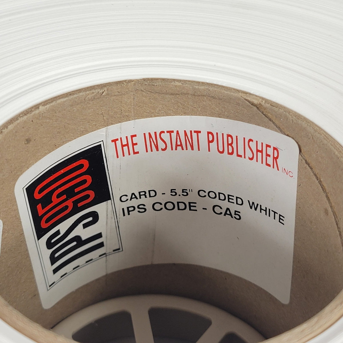 IPS 950 CA5 Instant Publisher 3.5" White Cardstock Paper Roll 5.5" Unused
