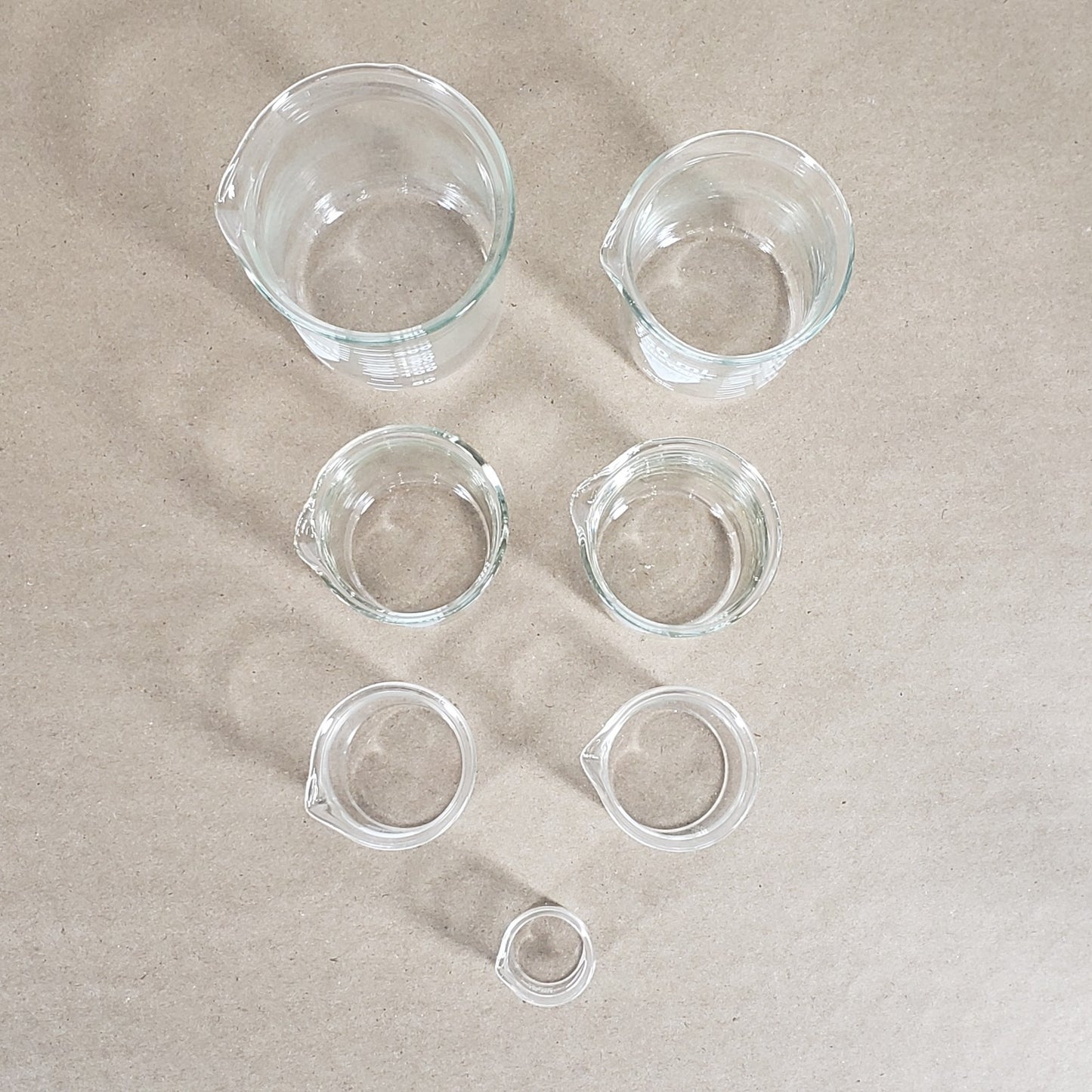 LOT of Valueware Kimax Glassware Beaker Set 250 150 100 50 10 mL 7 Total