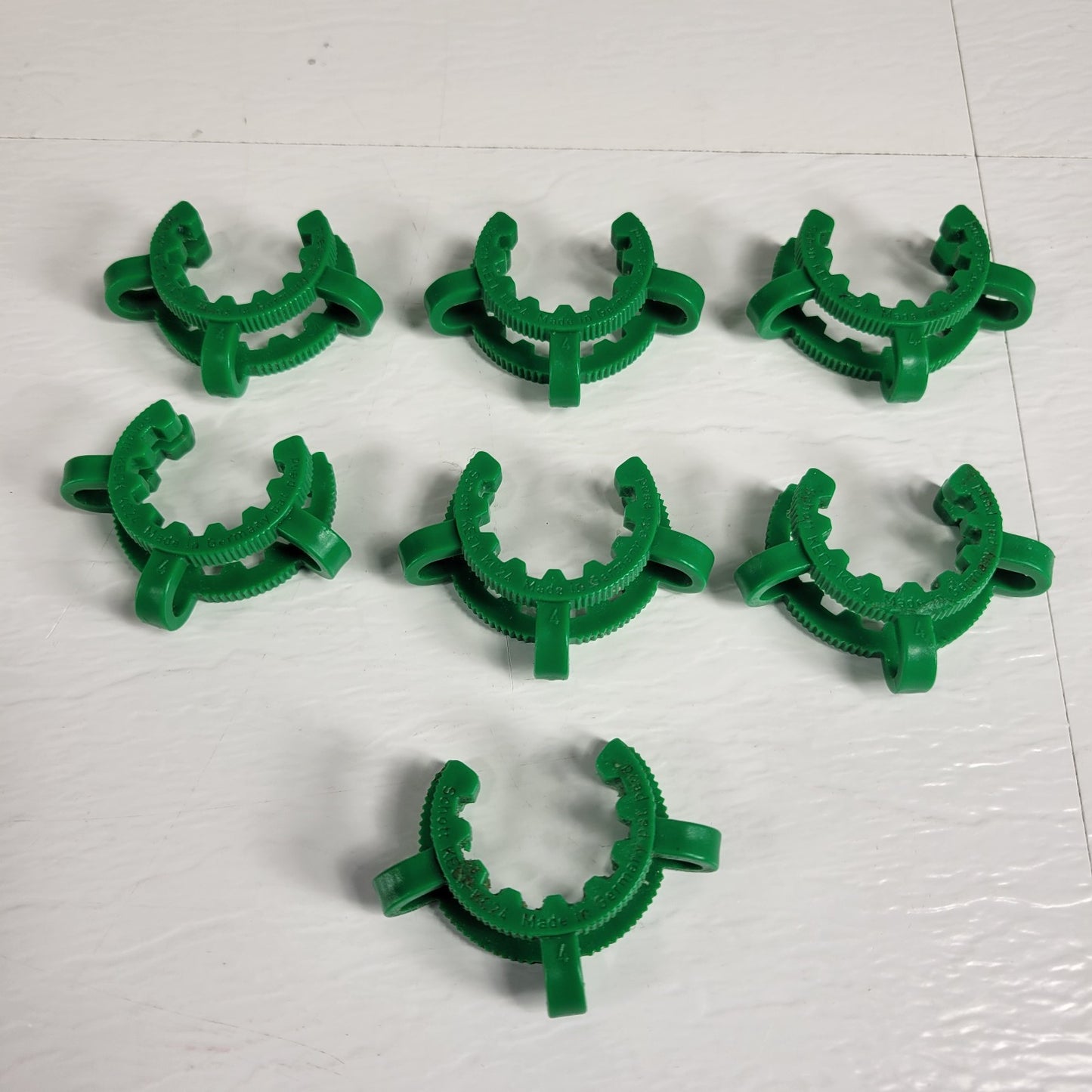 Pack 7 Schott DURAN KECK KC24 Green Clips 24/29 Conical Joints