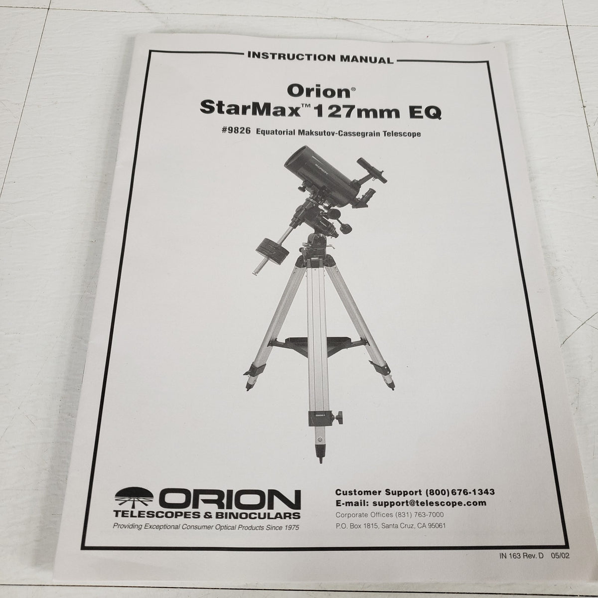 TESTED Orion StarMax 127mm EQ Maksutov-Cassegrain Telescope & Mount 9826