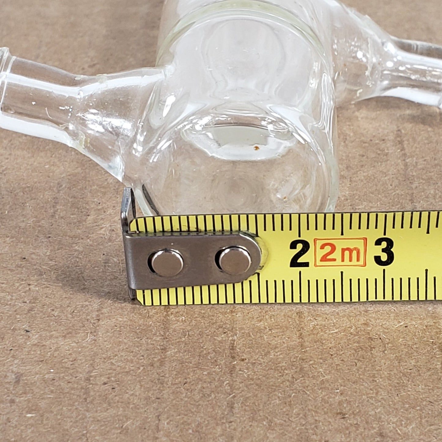 Unbranded Jacketed Glass Bubbler 3/8" Offset Hose Inlets 250mm Height 25mm OD