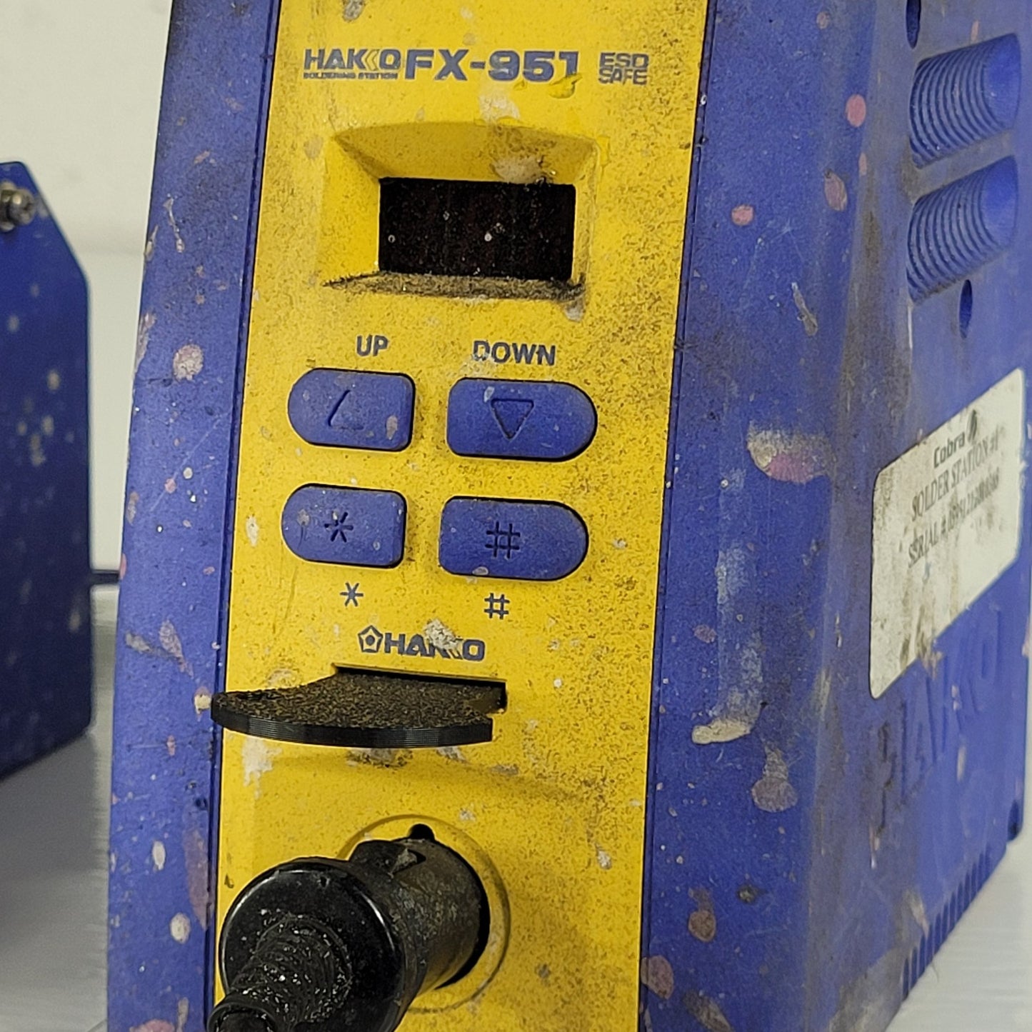Hakko FX-951 Soldering Station FM-2027 Iron 599B Tip Cleaner Cables Tested