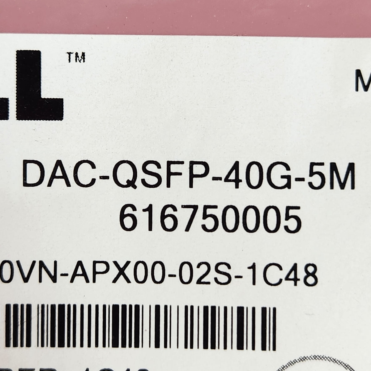 Dell J90VN DAC-QSFP-40G-5M 40GbE QSFP+ Passive Twinax DAC Cable 5m