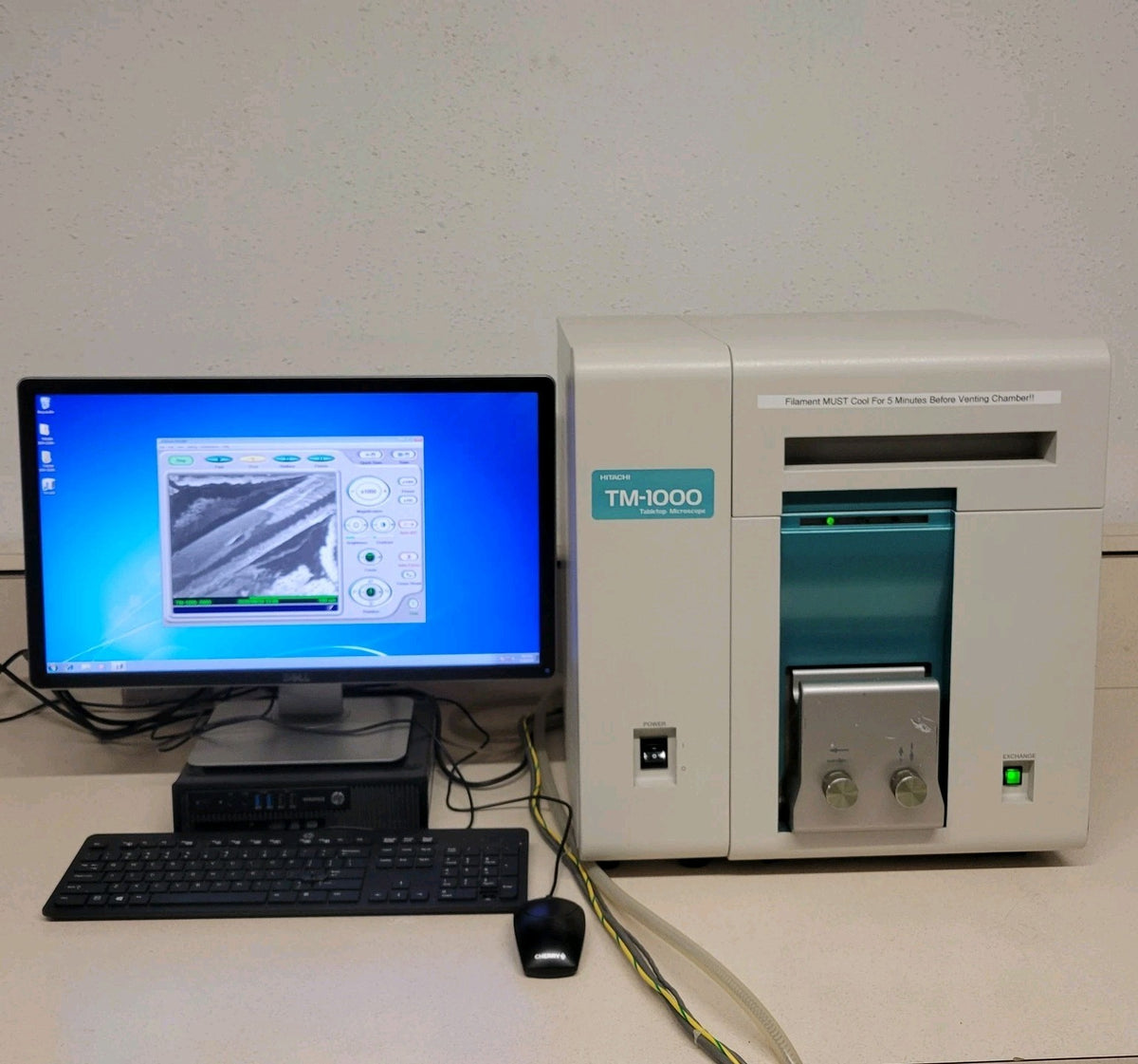 TESTED Hitachi TM-1000 Tabletop Scanning Electron Microscope SEM w/ PC Software
