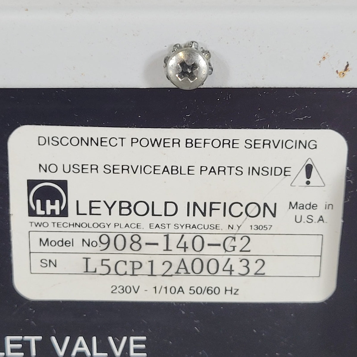 Leybold INFICON 908-140-G2 CIS Sensor Valve Heater Controller 230V