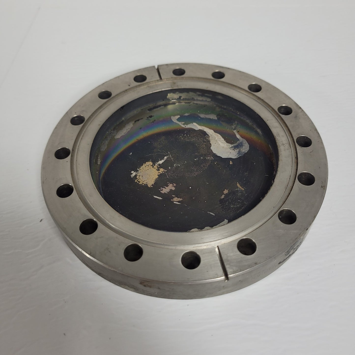 Varian DN100CF Conflat Blank Flange Inset 6" CF UHV Ultra High Vacuum SS