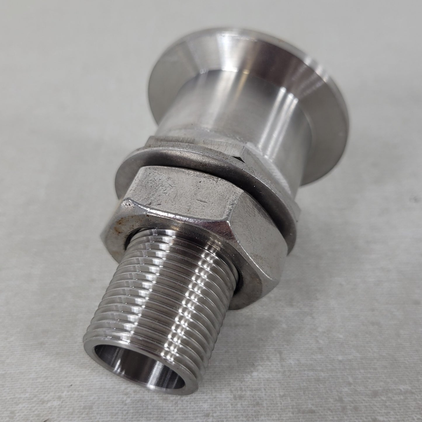 KF40 NW40 QF40 to 3/4"-14 Straight Male Thread Stainless Vacuum Adapter