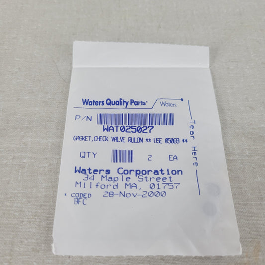 WATERS WAT025027 Rulon Outlet Check Valve Gaskets 2-Pack 501 515 600 HPLC