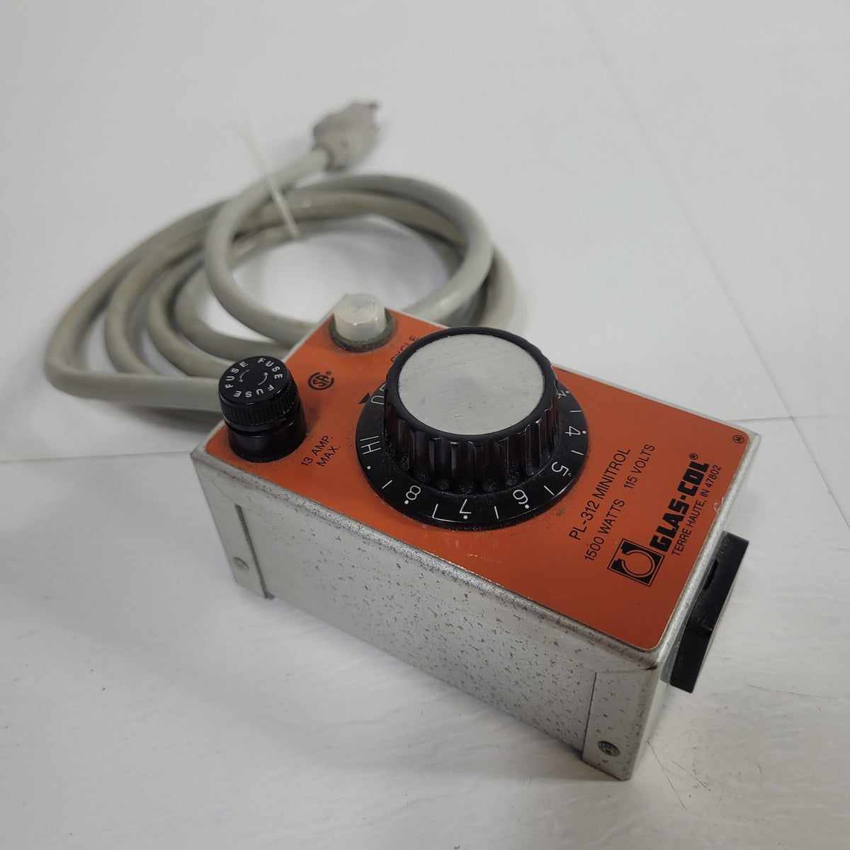 Glas-Col PL-312 Minitrol 1500W 115V Heating Mantle Power Control 13A Tested