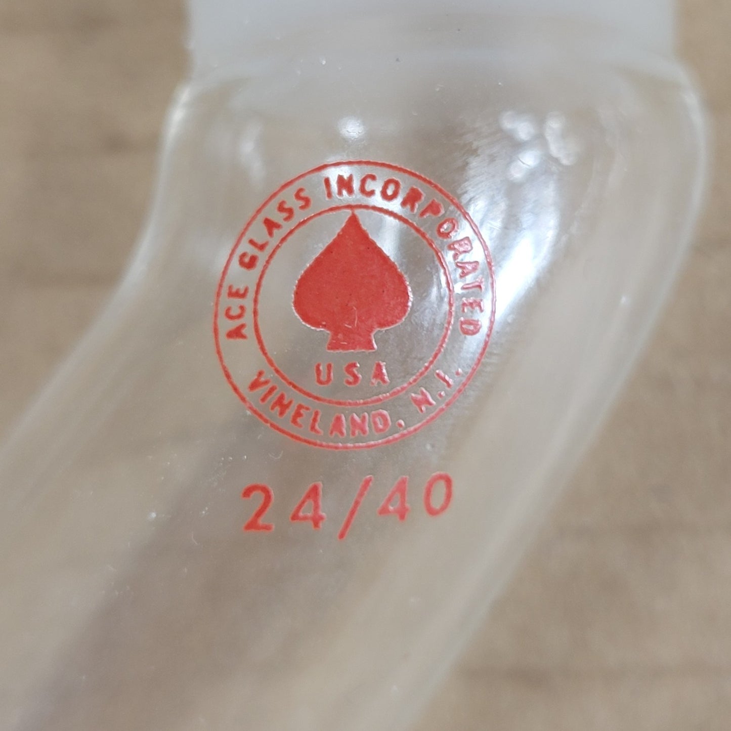 Lot of 2 Ace Glassware 5273-04 Angled Offset 24/40 Tapered Glass Joint Adapters