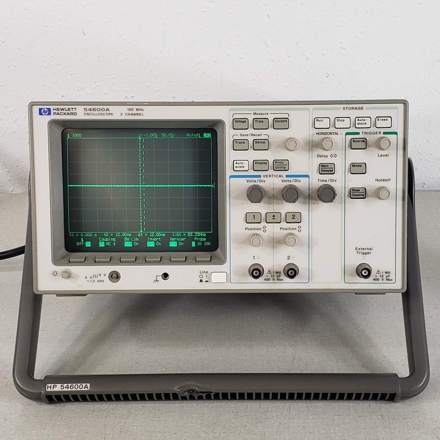 TESTED HP 54600A 100MHz 2-Channel Oscilloscope w/ 54650A HP-IB GPIB Module