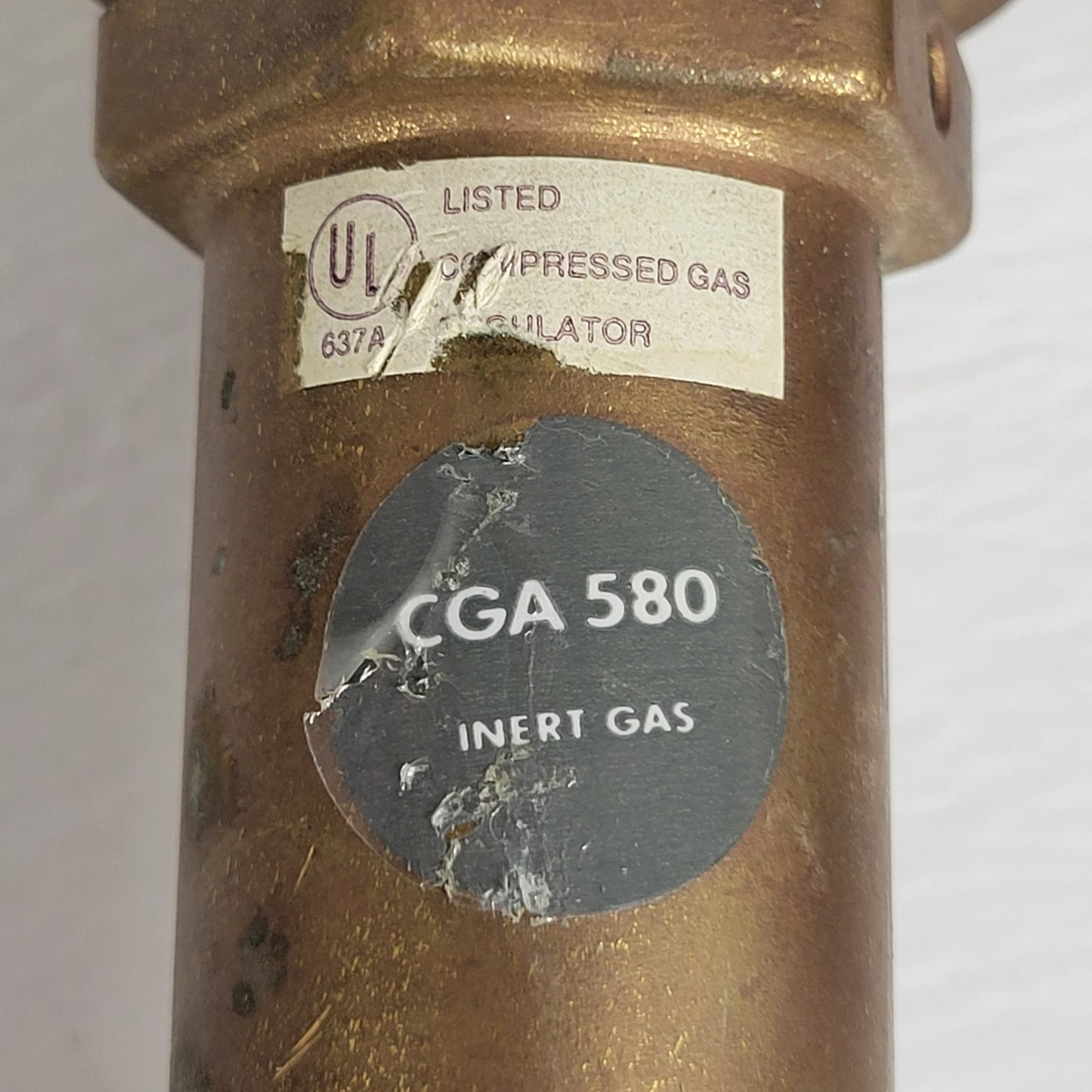 Union Carbide Purox R-9861 CGA-580 Inert Gas Regulator Dual Gauge Brass