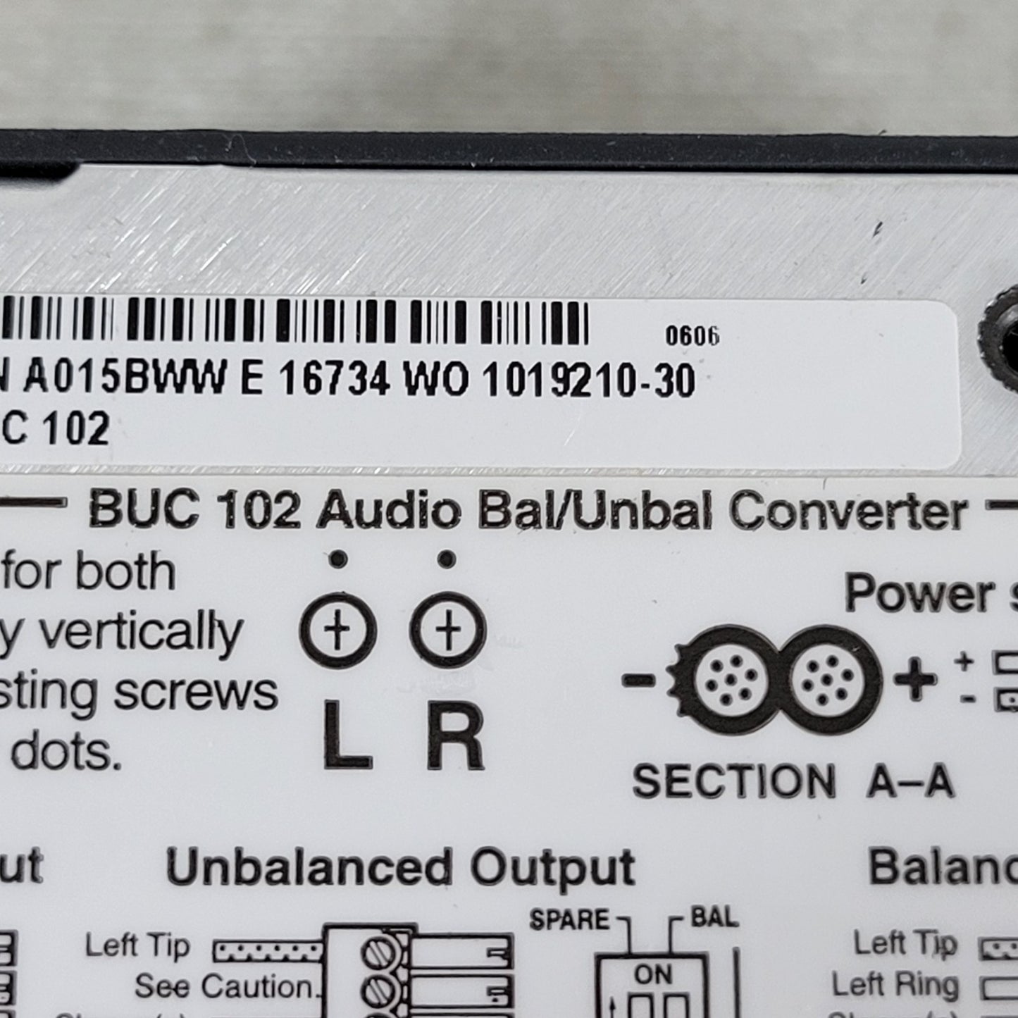 EXTRON BUC102 Audio Balance/Unbalanced Converter, No Power Cable