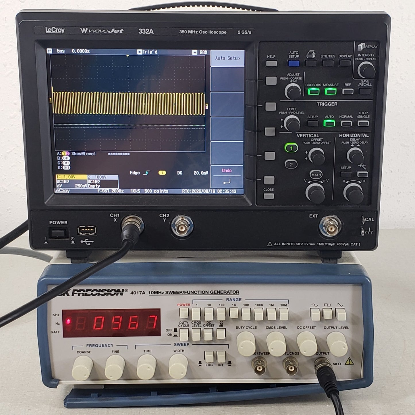 TESTED B&K Precision 4017A 10MHz Sweep Function Generator Sine Square Triangle