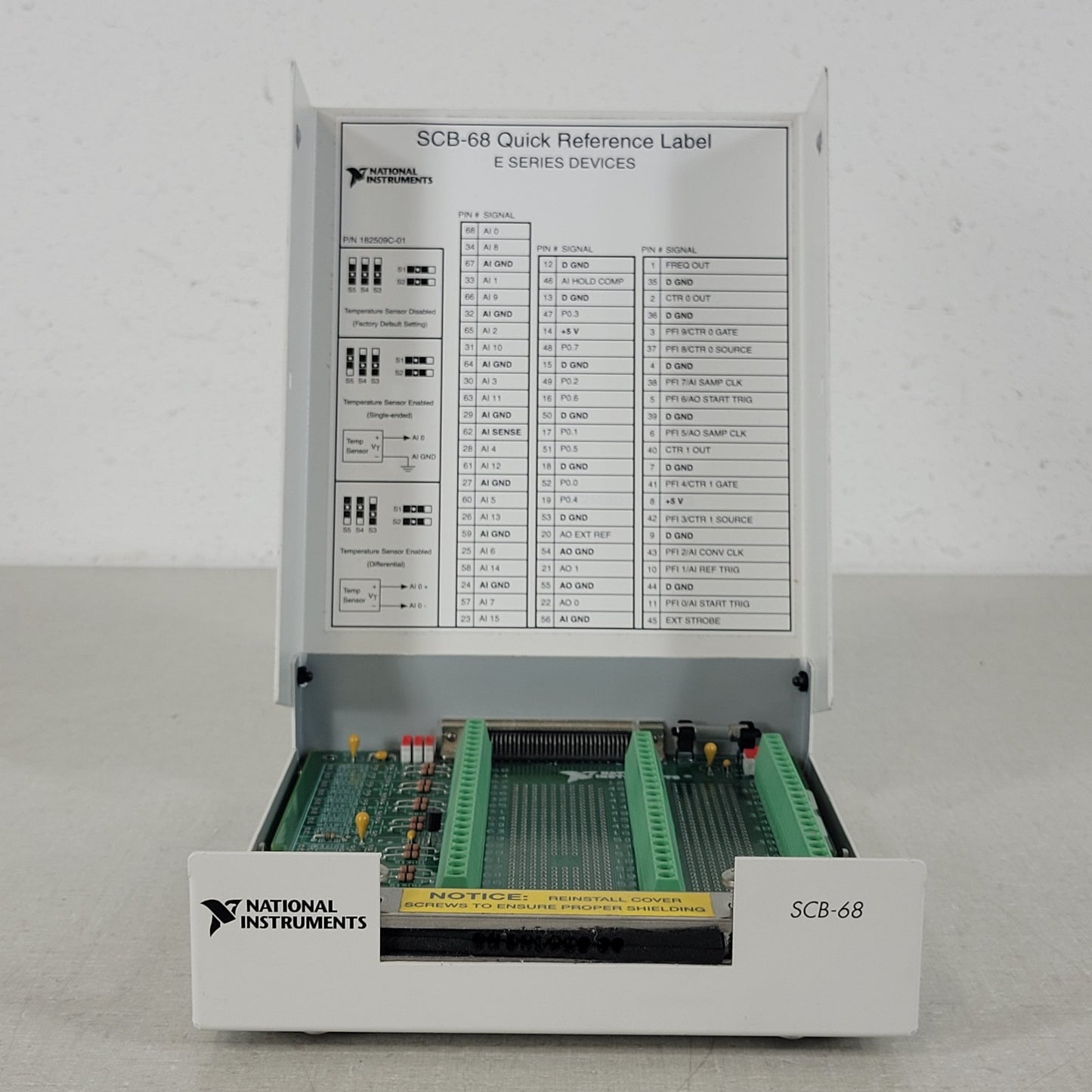 National Instruments SCB-68 Shielded I/O 68 Screw Terminal Connector Block