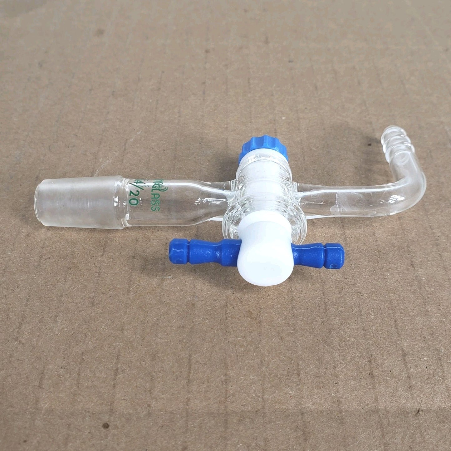 Lot 2 Chemglass CG-1028-14 CG-1030-14 Flow Control Adapters 14/20 Hose