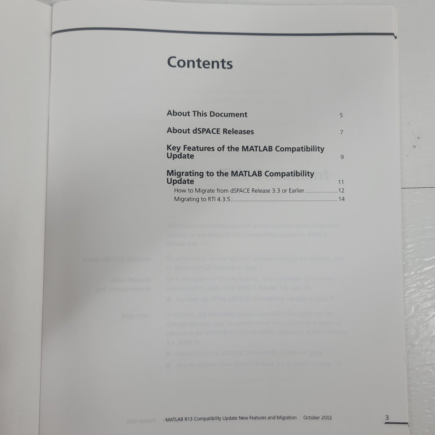 dSPACE Release 3.4 New Features Migration Guide MATLAB R13 Compatibility 2002