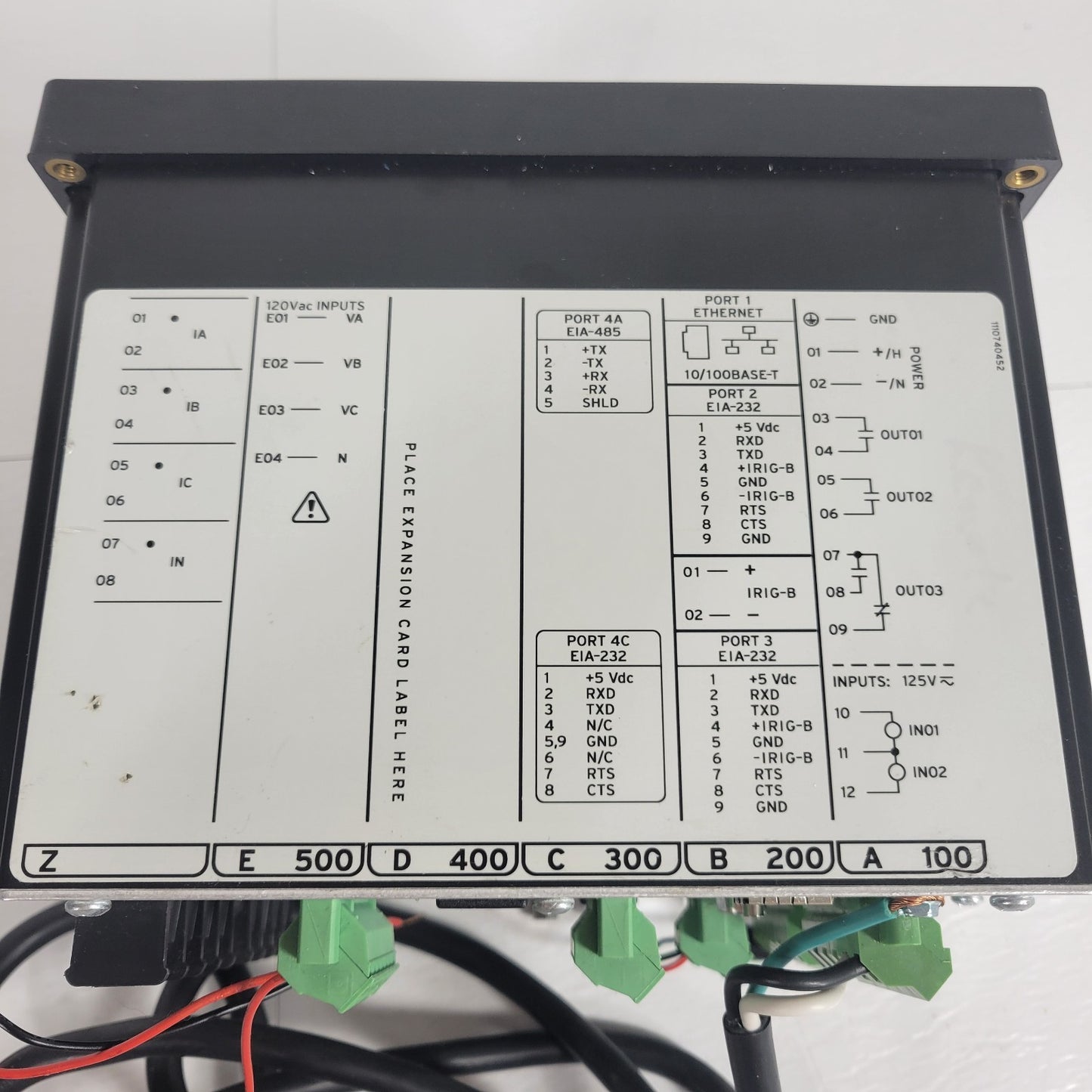 Schweitzer SEL-734P Advanced Power Quality Revenue Meter 125/250VAC/VDC System