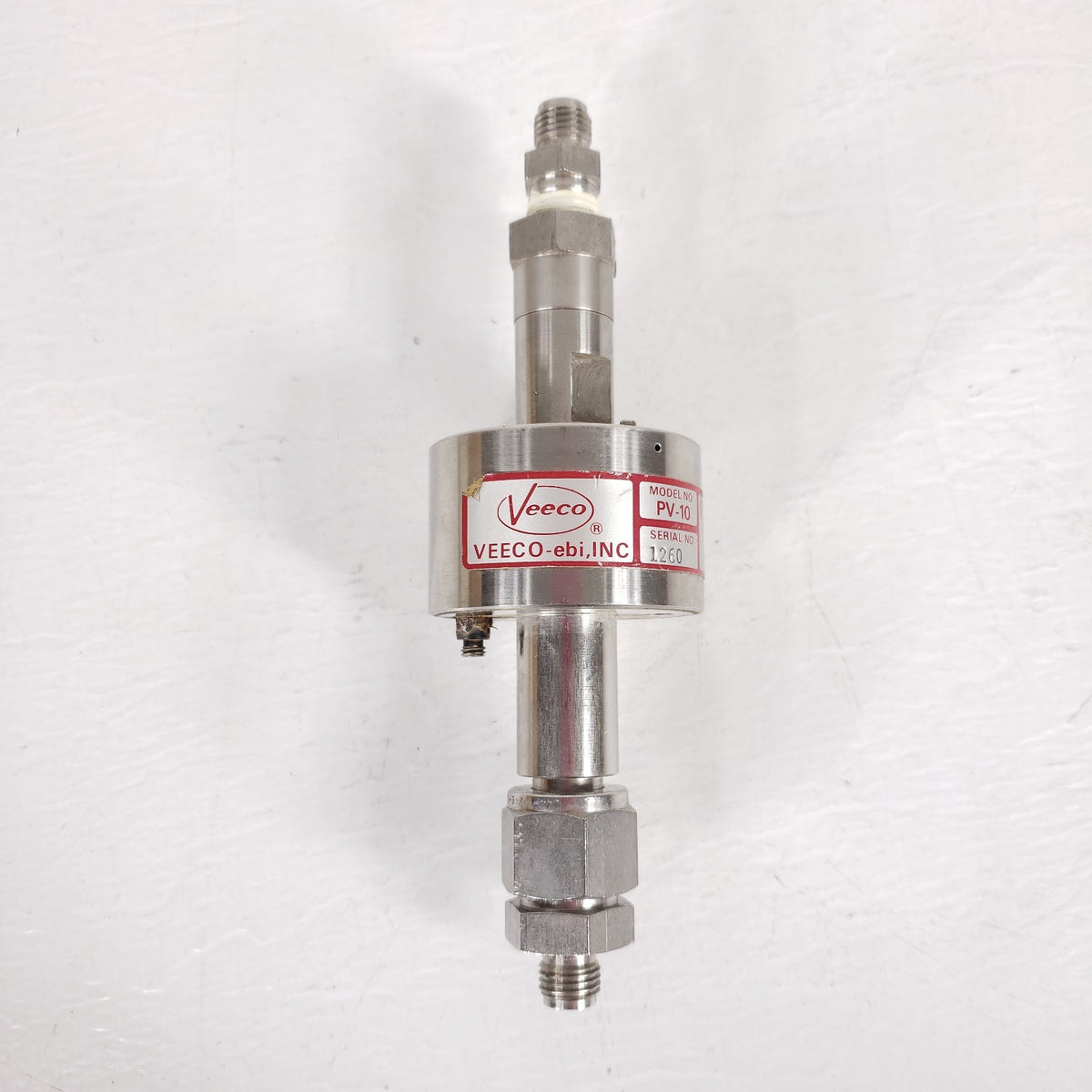 Veeco-EBI PV-10 Piezoelectric Gas Leak Valve High Vacuum 1/4" Fittings