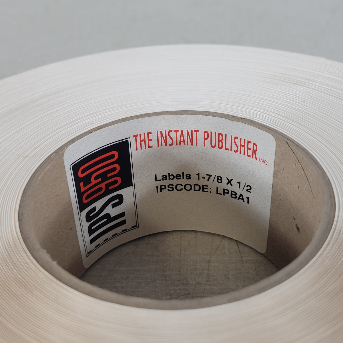 IPS LPBA1 The Instant Publisher 1-7/8" x 1/2" White Printer Labels Full Roll