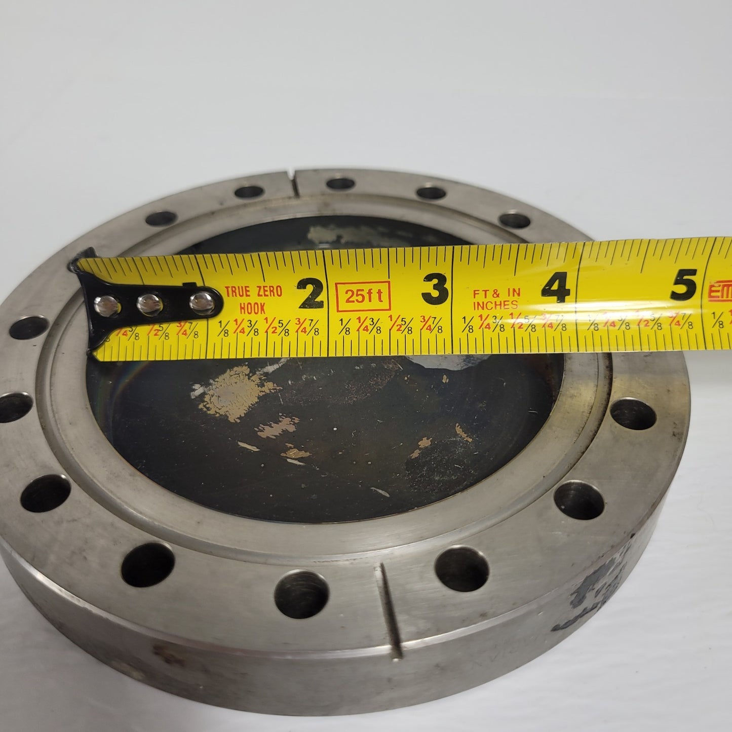 Varian DN100CF Conflat Blank Flange Inset 6" CF UHV Ultra High Vacuum SS