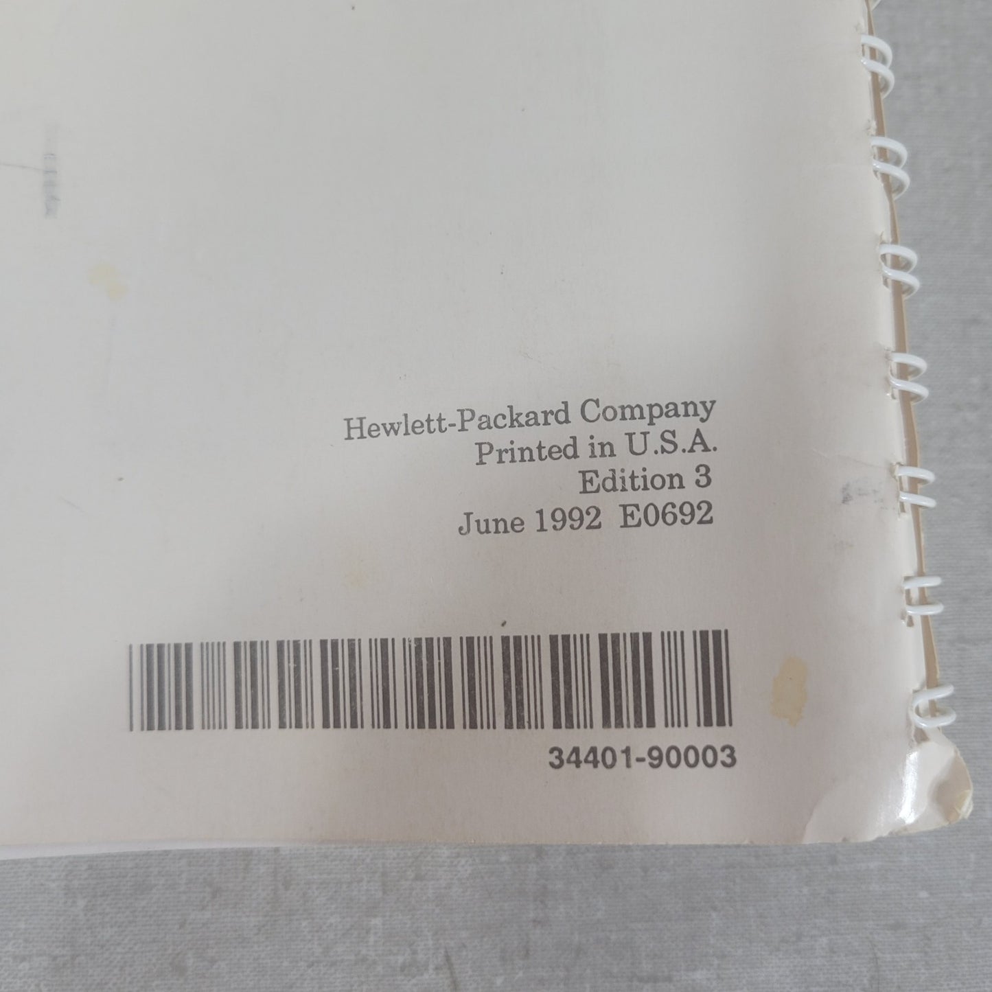 HP 34401A Digital Multimeter User's Guide Manual 34401-90003 Hewlett Packard OEM