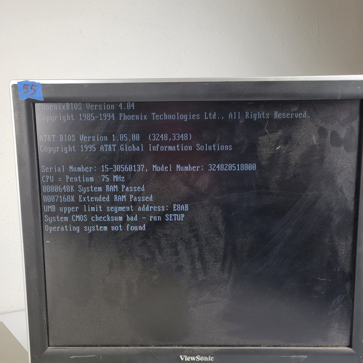 AT&T Globalyst 620 3248-2051 Pentium 75MHz Vintage Retro Desktop PC Boots