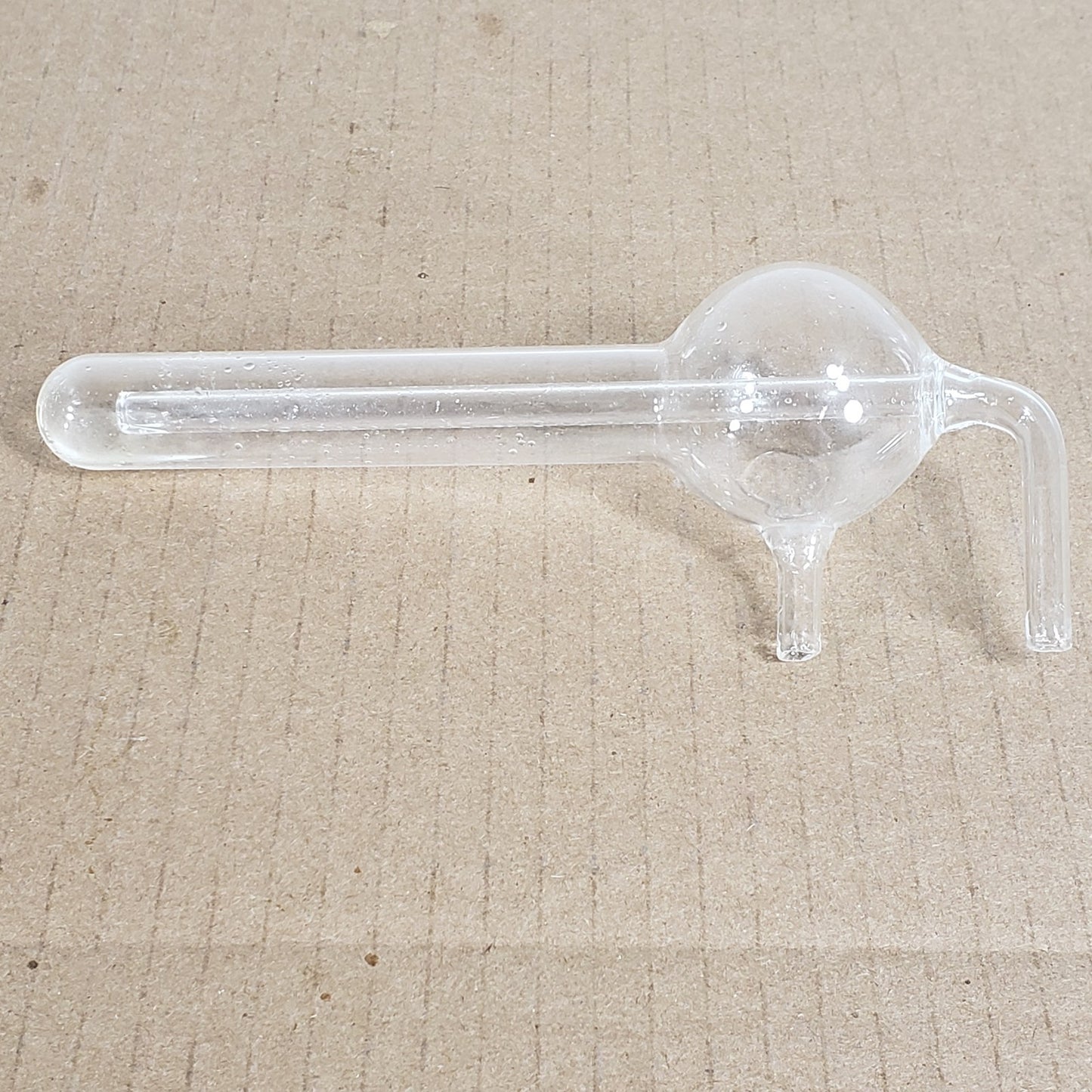 Unbranded Glass Micro Gas Bubbler System 1/4" Straight Tube Inlet ~7" Tall
