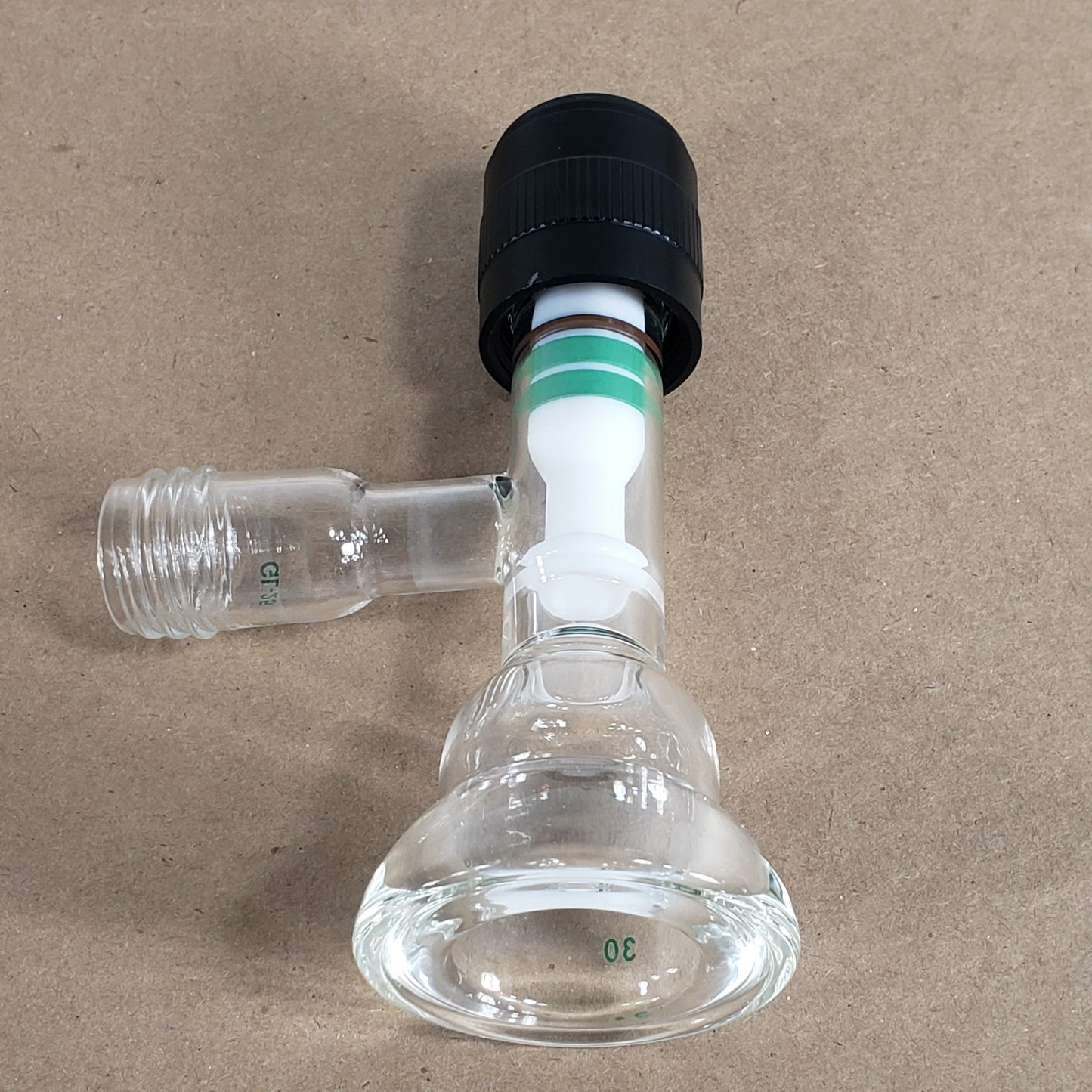 Chemglass AF-0306-03 #30 O-Ring Joint Glass Thermocouple Gauge Adapter GL-25
