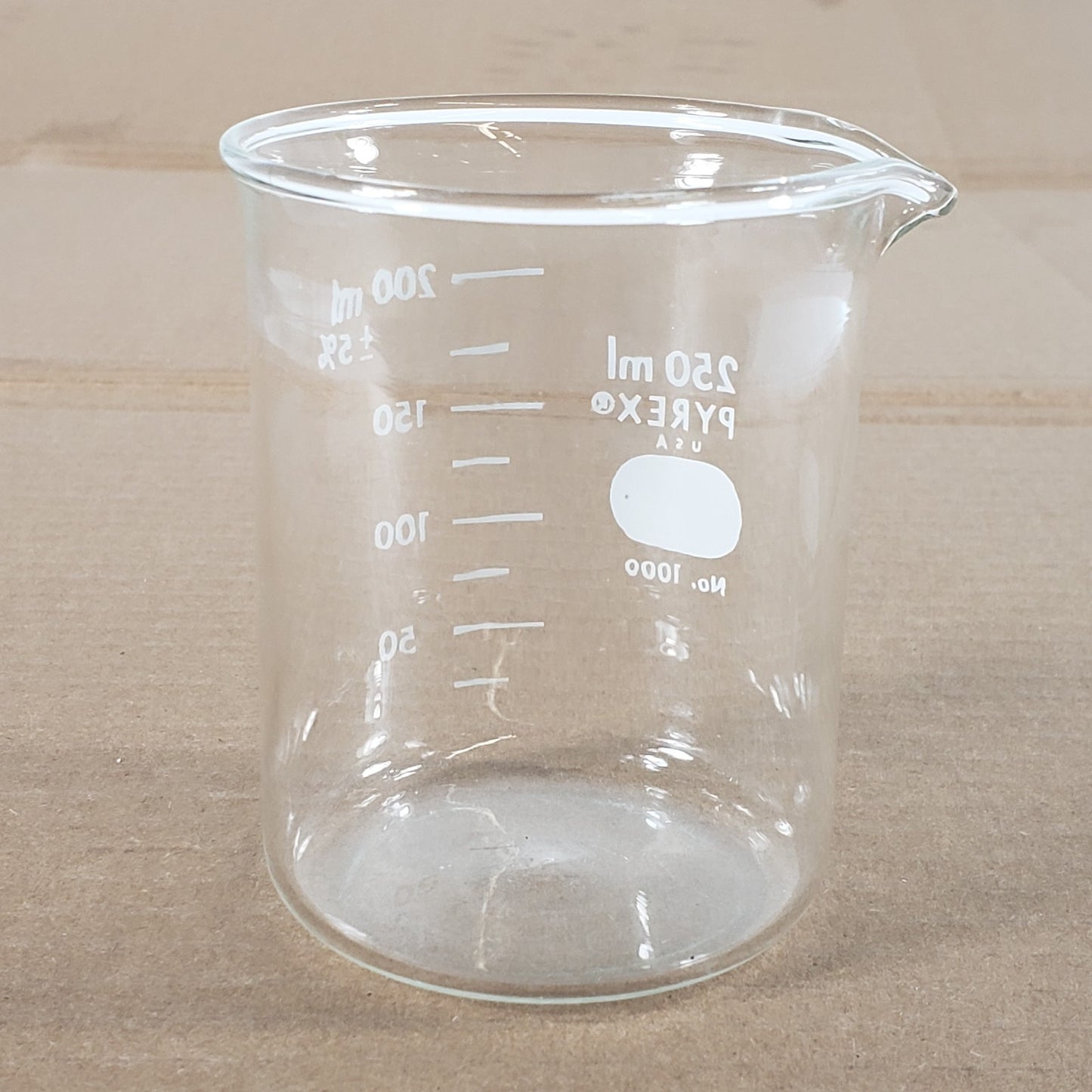 Lot Of 5 Pyrex/VWR/Kimble Kimax No. 1000-250/89000-204/14000R 250mL Beakers