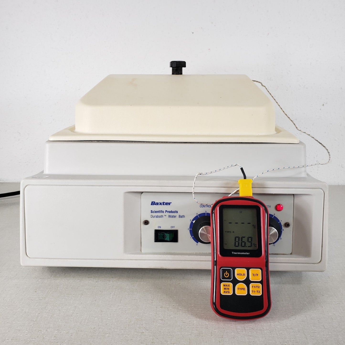 TESTED Baxter Scientific N2975-14 Dura Bath w/6 Plastic 0.46" ID Sample Holders