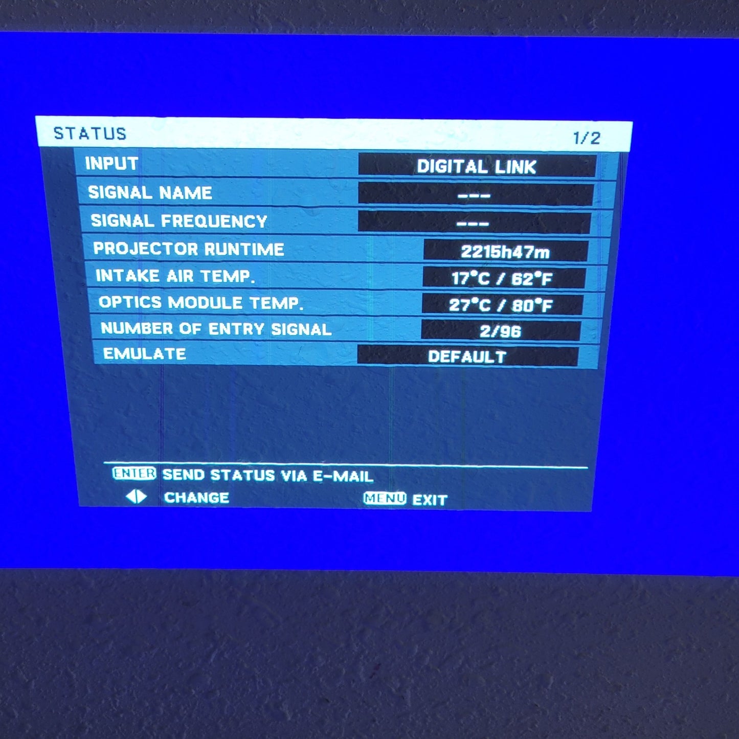 Tested 2215 Lamp Hours Panasonic PT-RZ370 Projector 1080p 3500 Lumen DLP HDMI