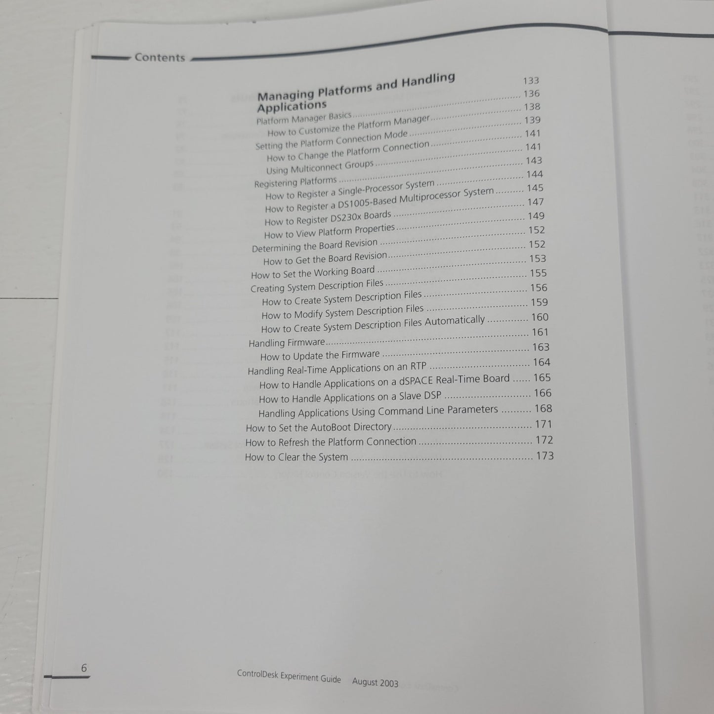 dSPACE ControlDesk Experiment Guide Release 4.0 Software User Manual August 2003