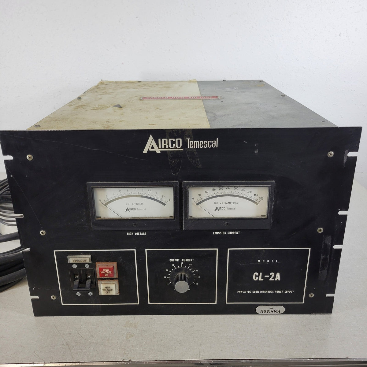 Airco Temescal CL-2A 5kV 2kW Glow Discharge Plasma Power Supply Powers On