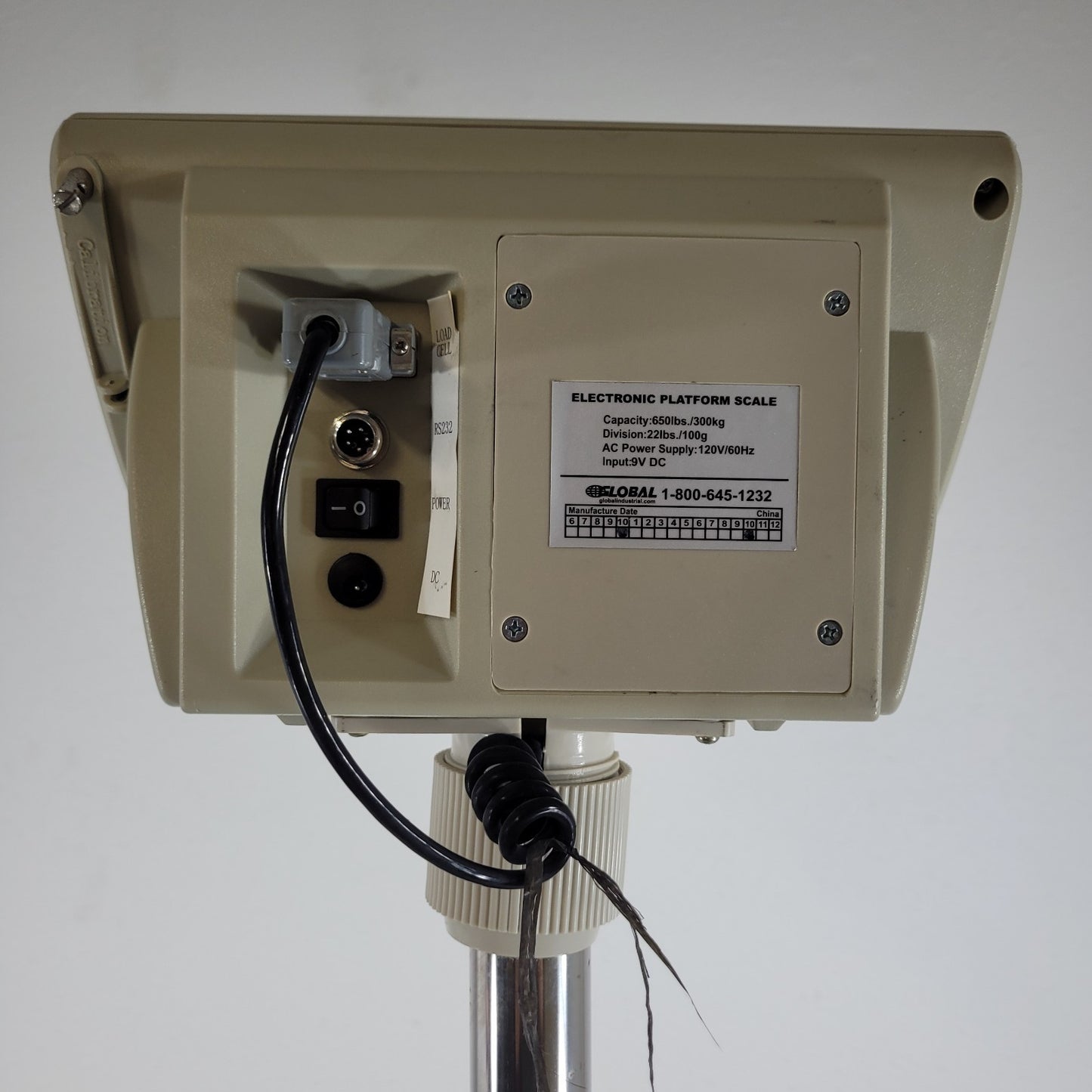 TESTED Global Industrial 650lb/300kg Digital Platform Floor Scale New Battery