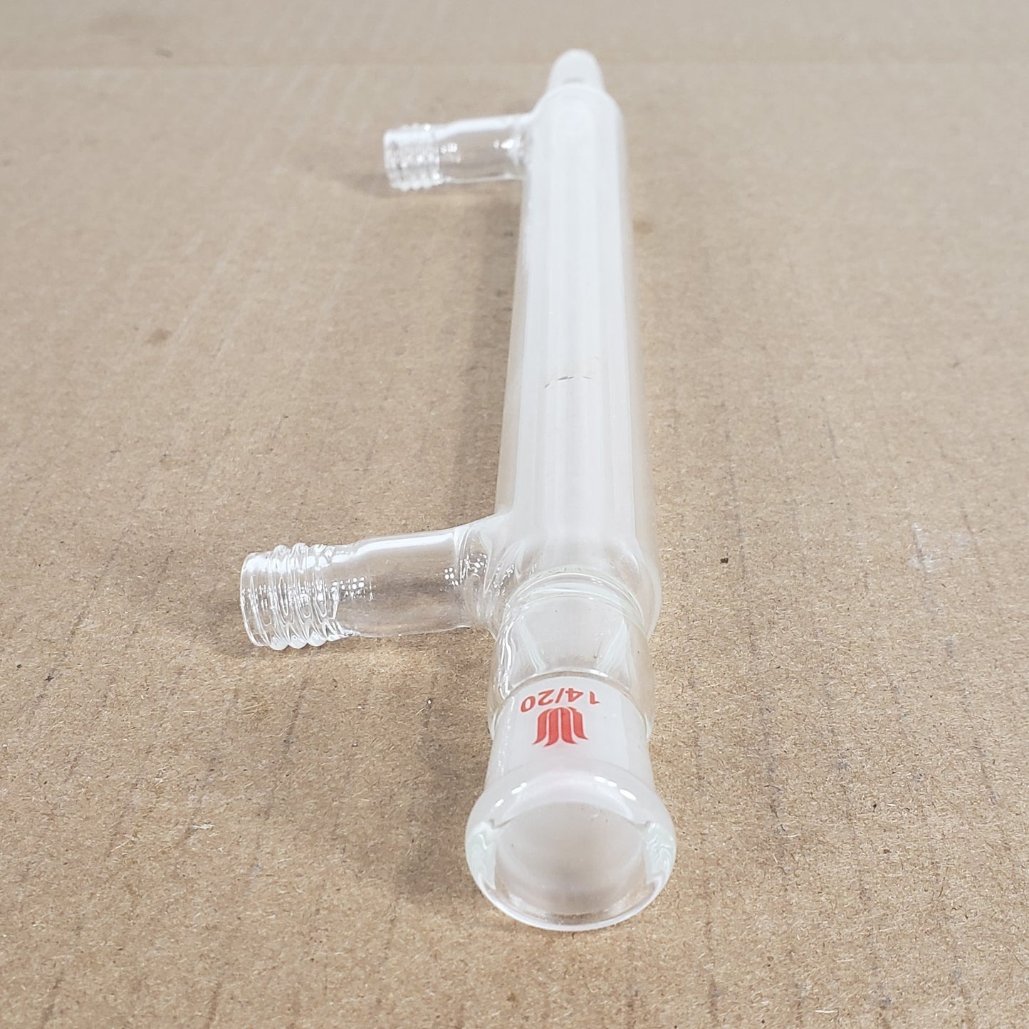 Synthware Liebig Condenser 14/20 CN Threaded Hose Connection 200mm Jacket