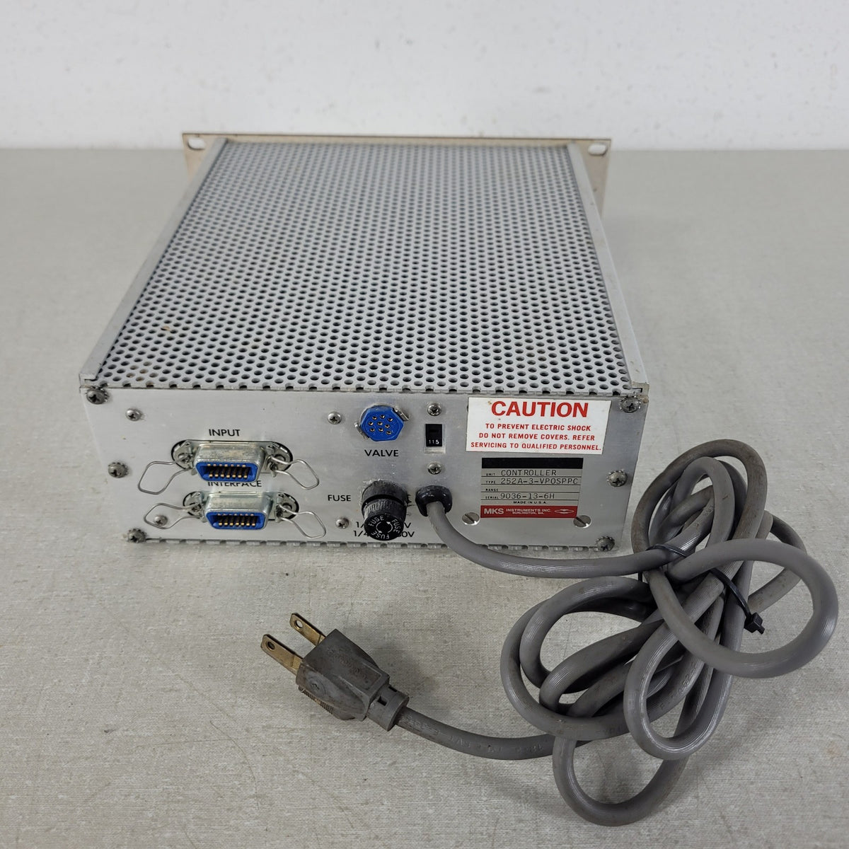 MKS 252A-MSO-3 Triple Setpoint Exhaust Valve Vacuum Pressure Controller