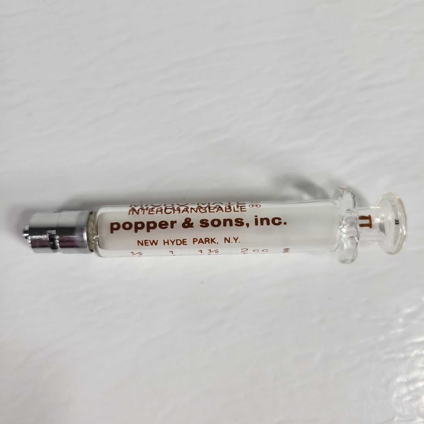 POPPER&SONS Micro-Mate Interchangeable 2cc/32m Glass Srng Luer Lock Tip