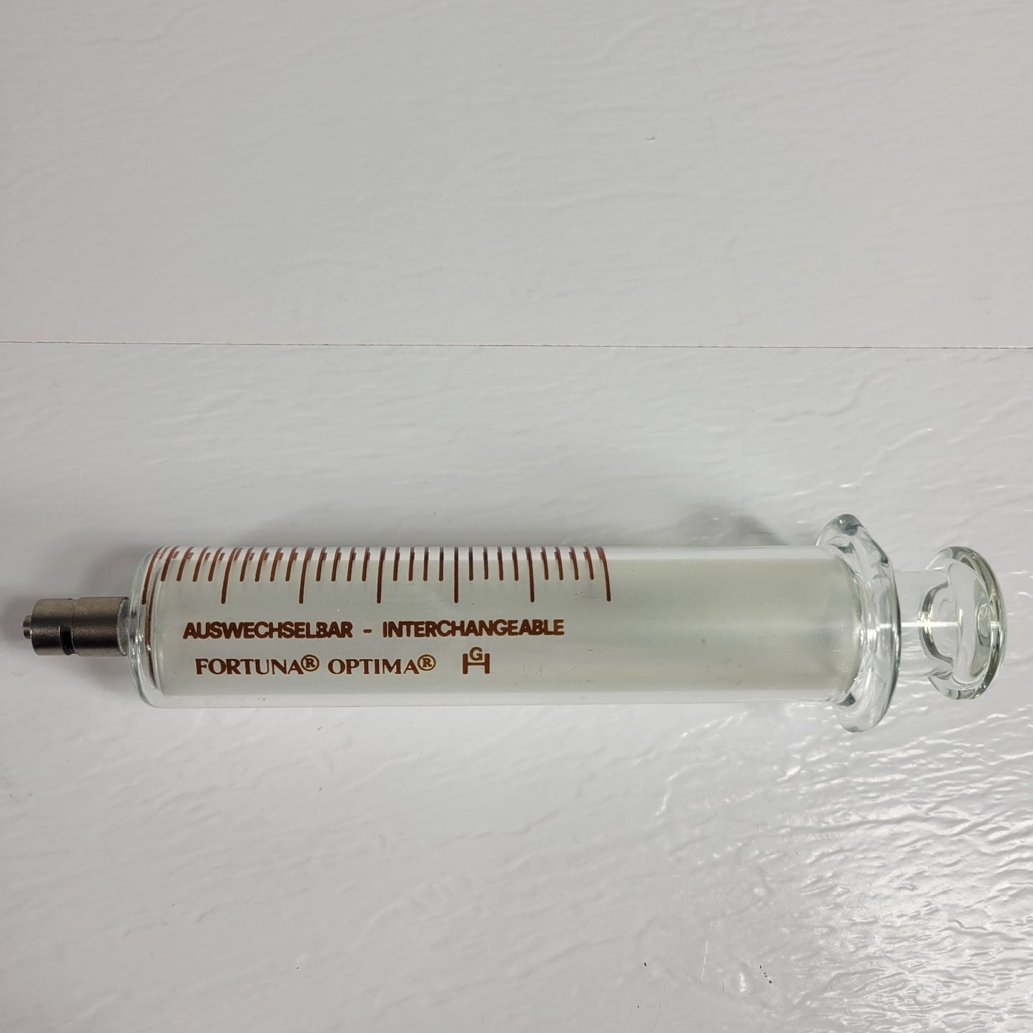 FORTUNA OPTIMA 30ml Glass Srng with Luer Lock Tip for Secure Connections