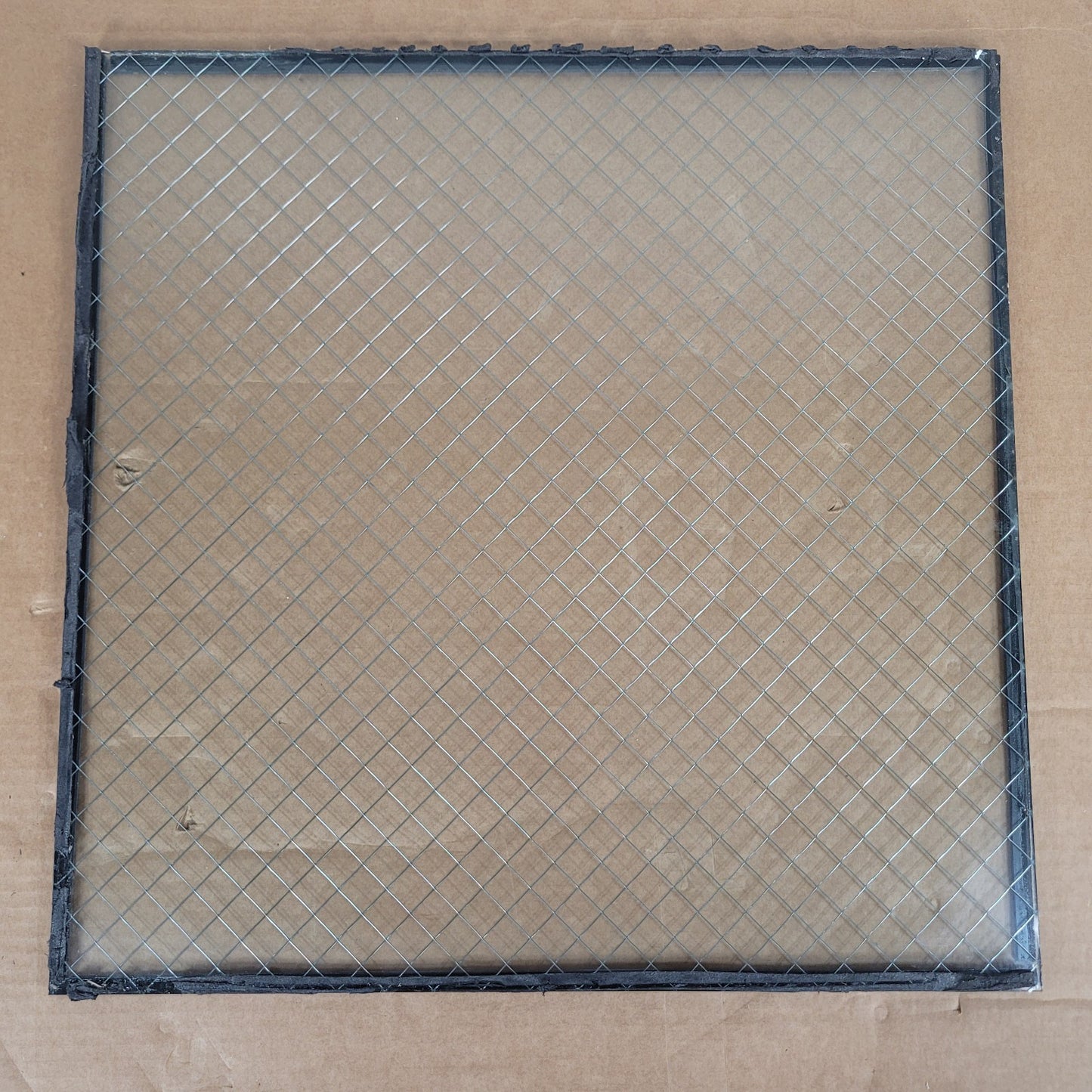 20.25in x 20.25in x 7.5mm Thick Wired Glass Panel Industrial Viewing Window