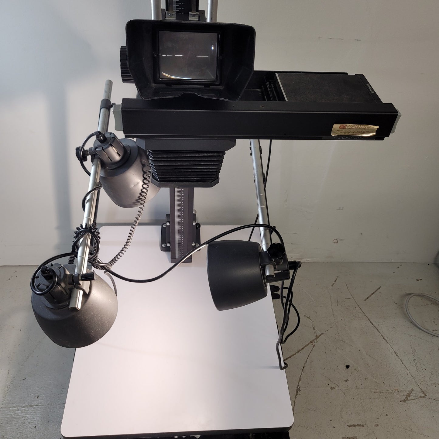 Polaroid MP-4 Land Camera Copy Stand System w/ Camera Head & Lighting Setup