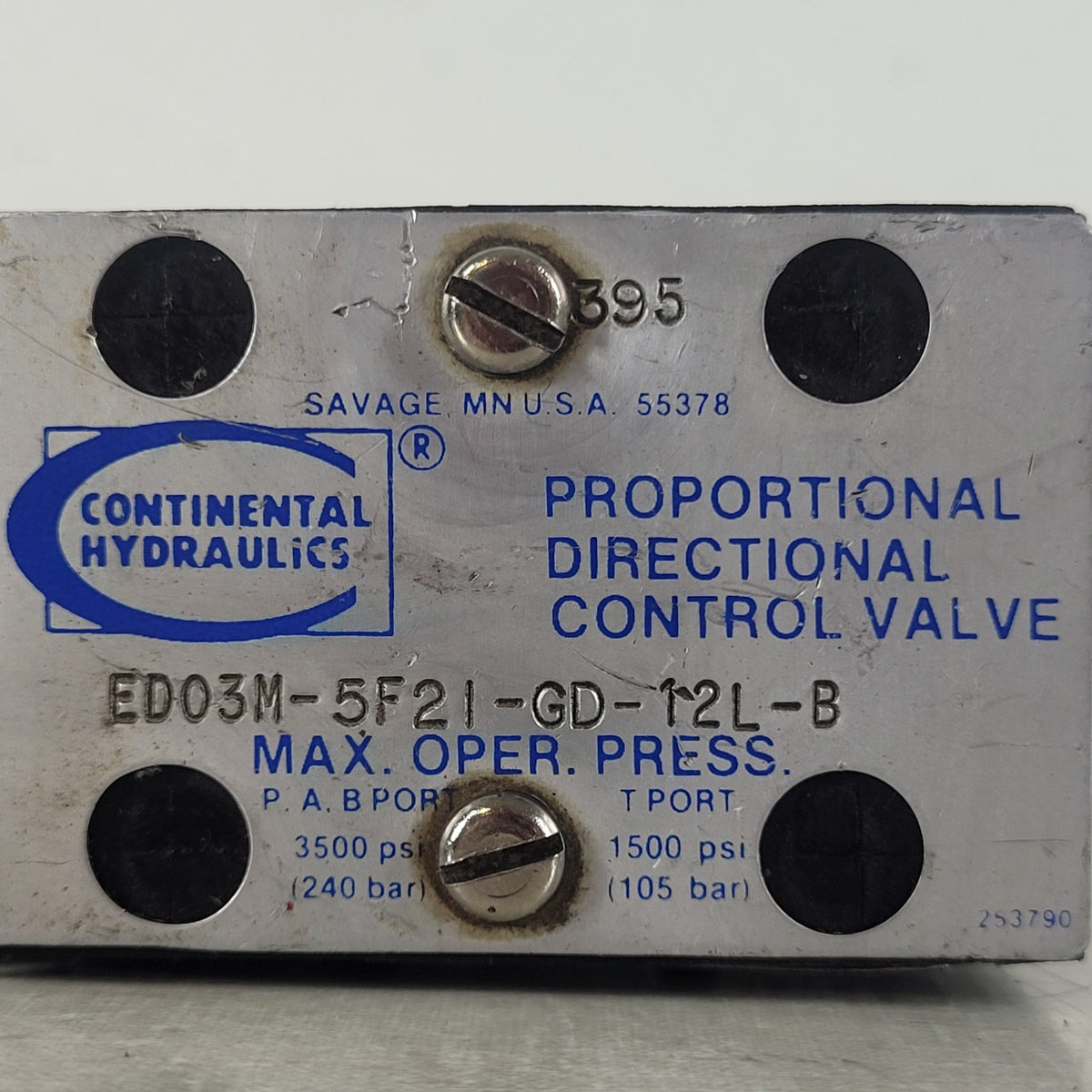 Untested Continental Hydraulics ED03M-5F2I-GD-12L-B Proportional Directional Val