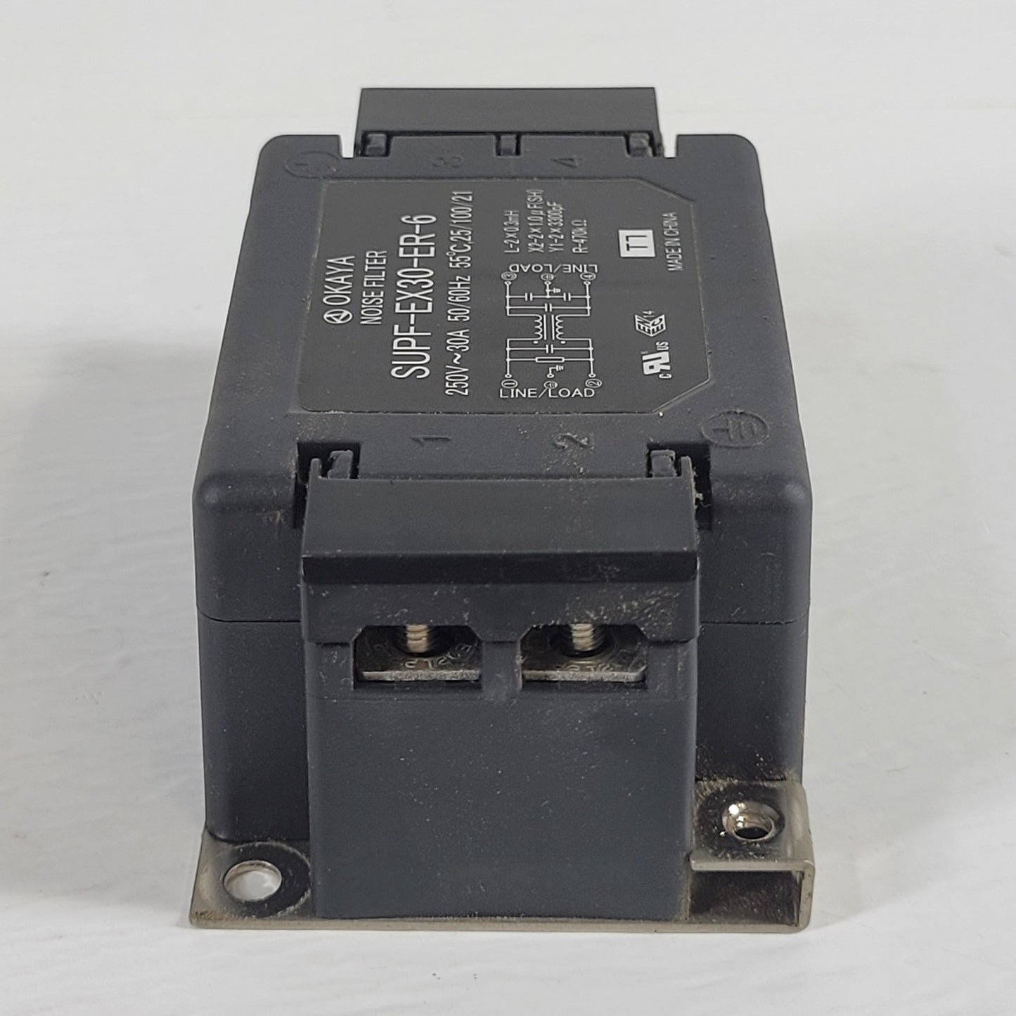 Okaya Electric SUPF-EX30-ER-6 AC Power Line Noise Filter 30A 250V 50/60Hz