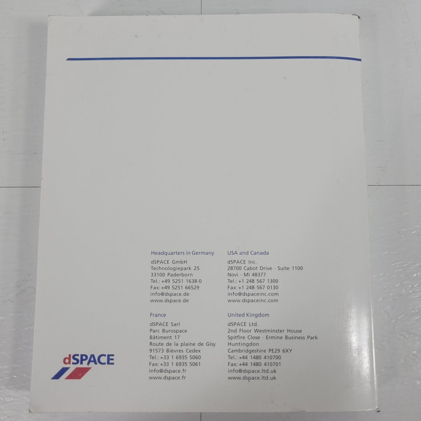 dSPACE ControlDesk Experiment Guide Release 4.0 Software User Manual August 2003