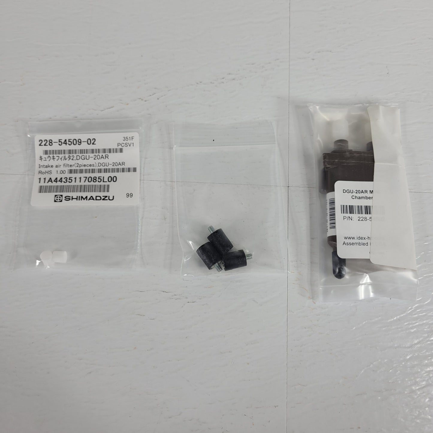 Shimadzu DGU-20AR Vacumm Pump 228-63035 Parts Intake Air Filter Mini Chamber