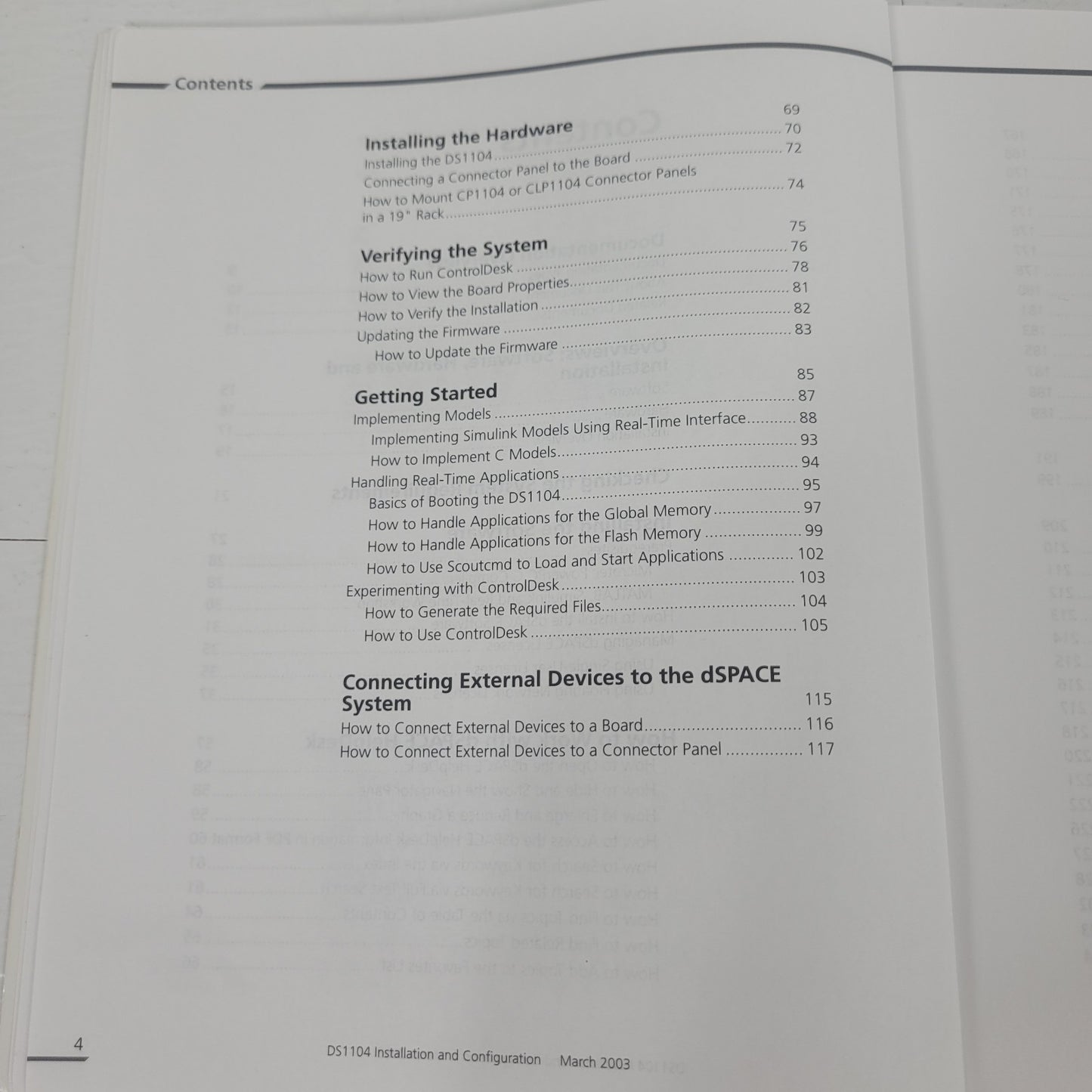 dSPACE DS1104 R&D Controller Board Installation Configuration Guide Release 3.5