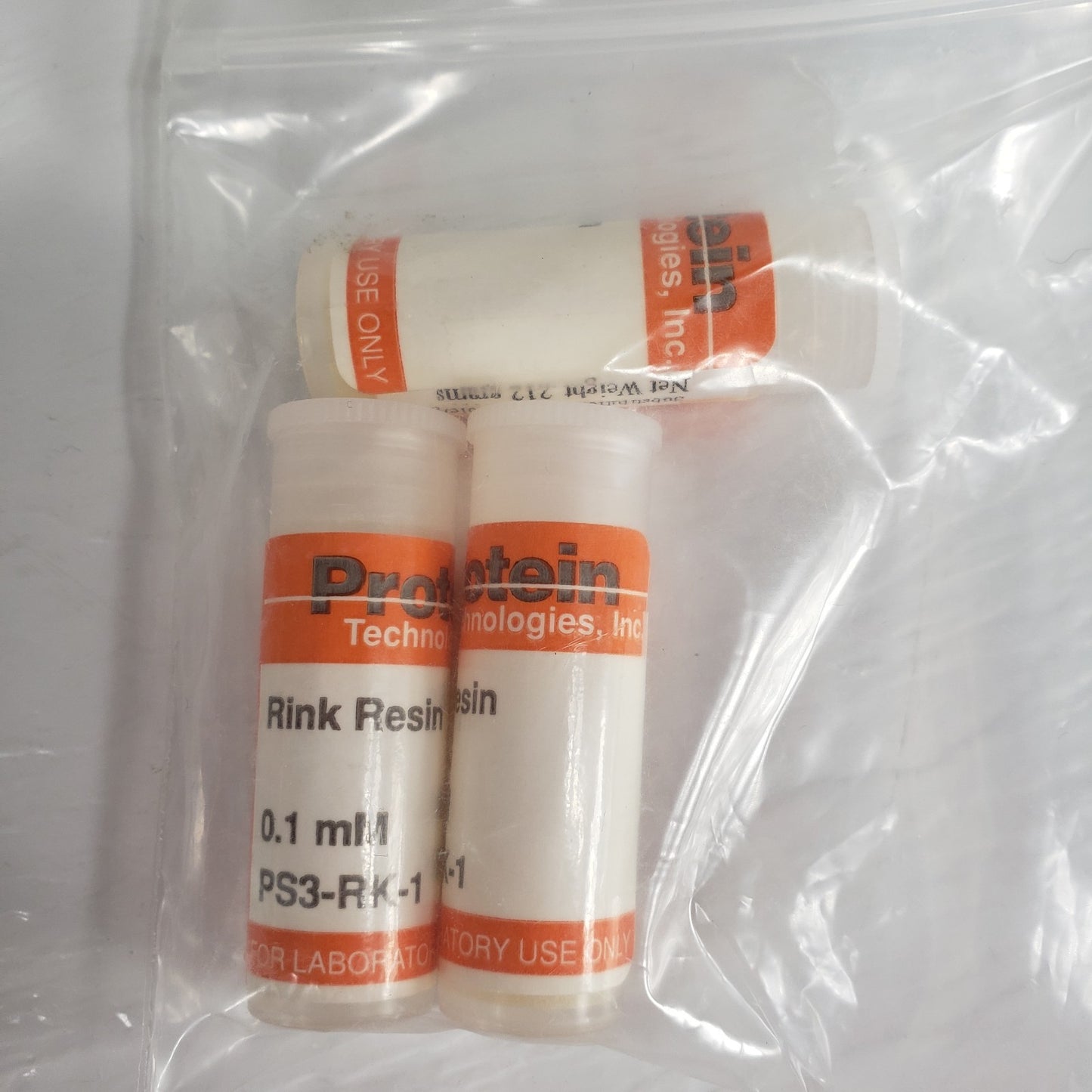 PROTEIN TECH. Assorted Alphabetized Polypropylene Vials For PS3 Peptide System