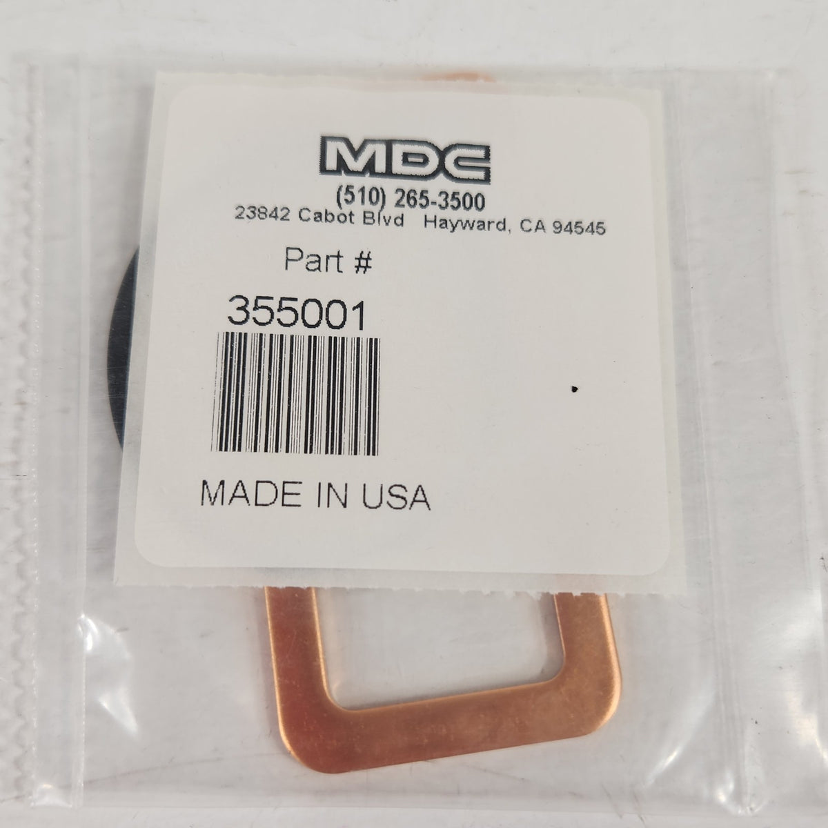 MDC 355001 GVG-1500M Viton Copper Gate Valve Gasket Rebuild Seal Kits