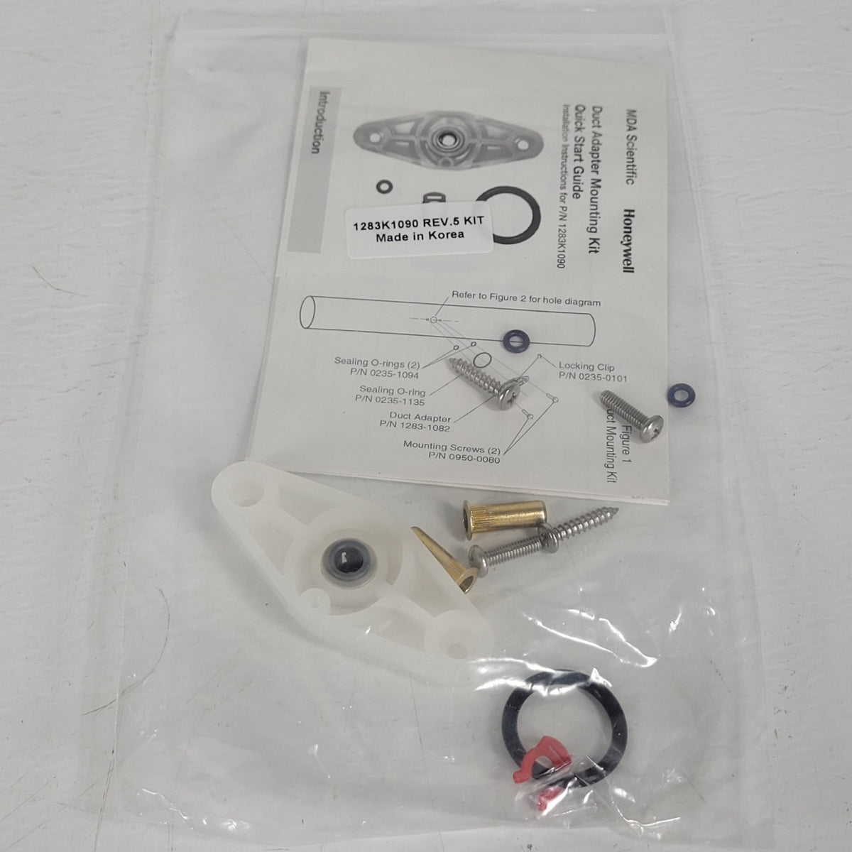 Honeywell 1283K1090 MDA Duct Adapter Kit Gas Detector 1/4" Tubing Rev 2