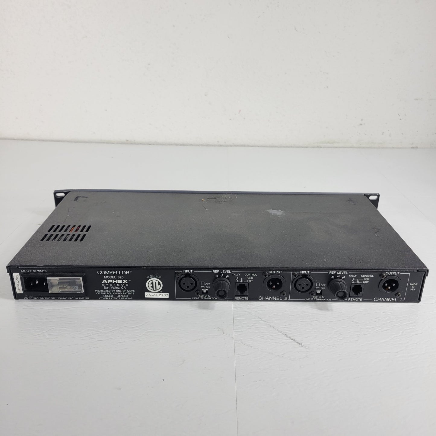 APHEX Compellor Model 320A, Dual Channel Automated Compressor, Mono and Stereo